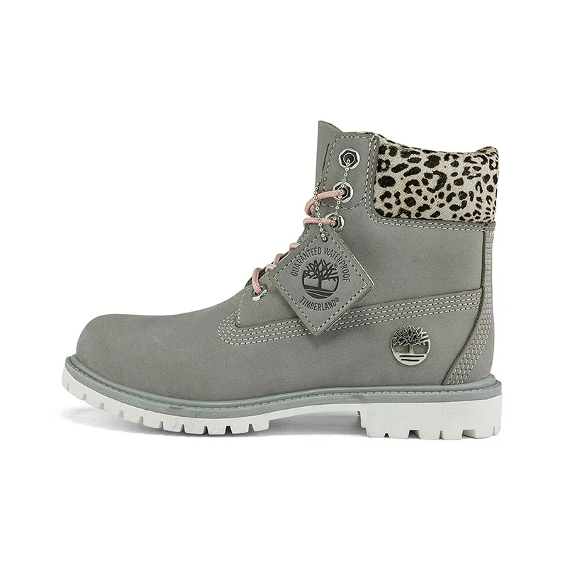 Timberland Safari Cheetah 6 Inch Waterproof Boot 'Grey And Cheetah Print' Women's-0
