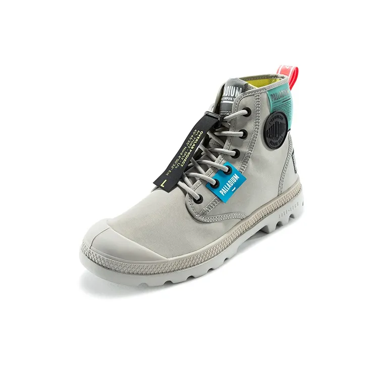 Palladium Pampa Canvas Shoes Unisex High Top Lime Gray-1