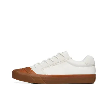Anta Life Collection Anti Slip Wear Resistant Low Top Canvas Shoes Men's White Brown