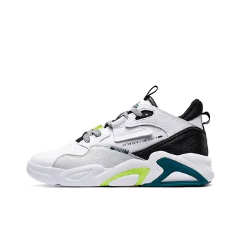 XTEP Slip Resistant Cushioning Wear Resistant Mid Top Chunky Sneakers Men's White Black