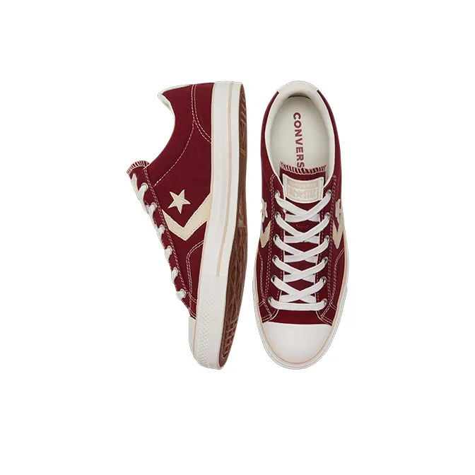 Converse Star Player Non Slip Wear Resistant Low Top Casual Canvas Shoes Red-4