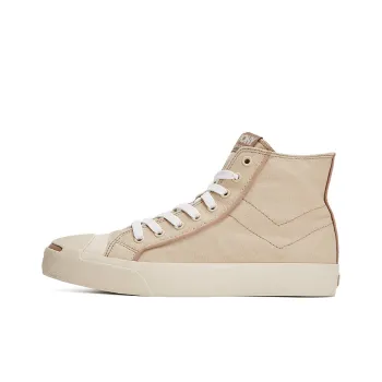 PONY Shooter K Wear Resistant High Top Canvas Shoes Unisex Ecru