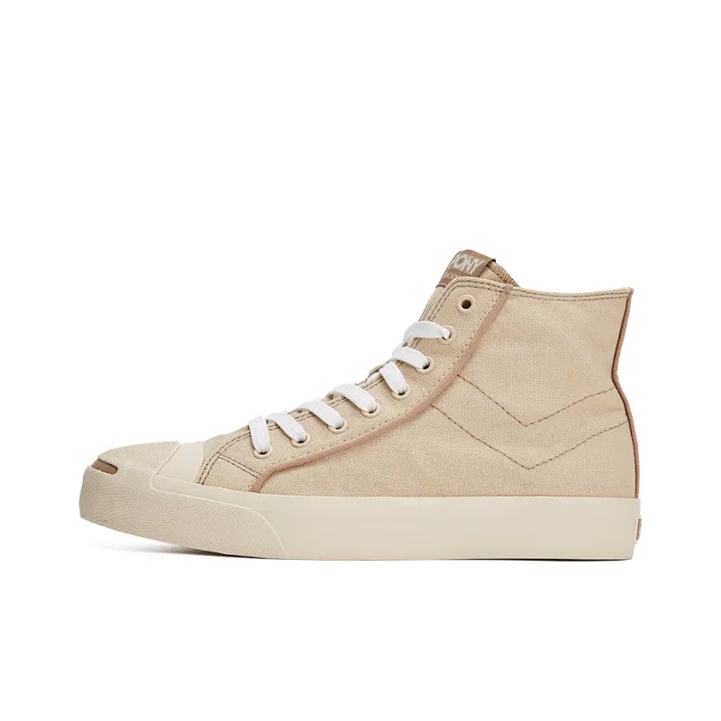 PONY Shooter K Abrasion Resistant High Top Canvas Shoes Unisex Ecru-0