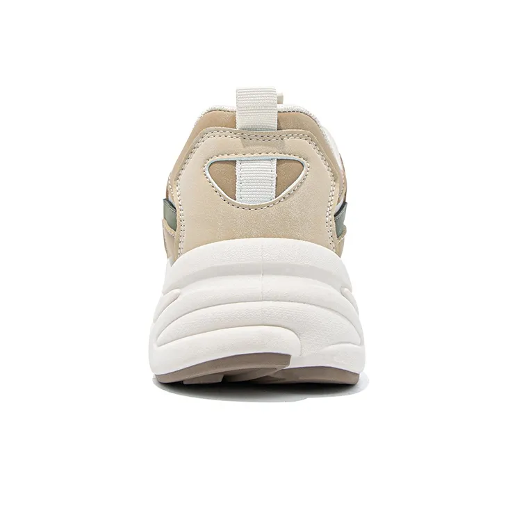 TUOPIN Low Top Chunky Sneakers Women's Beige Khaki-3