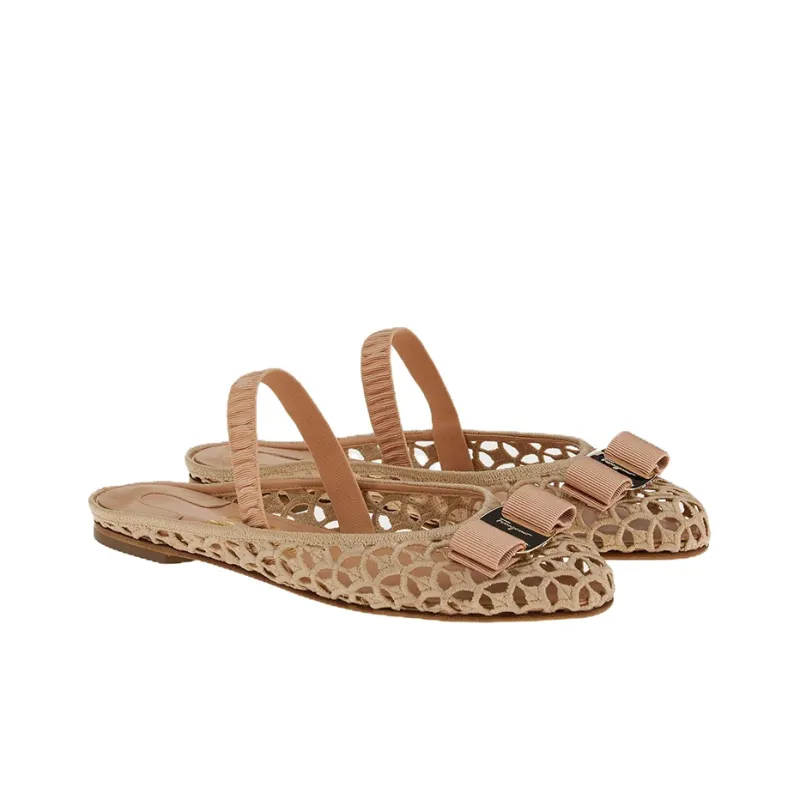 FERRAGAMO Vara Flat Shoes Women's Pink-1