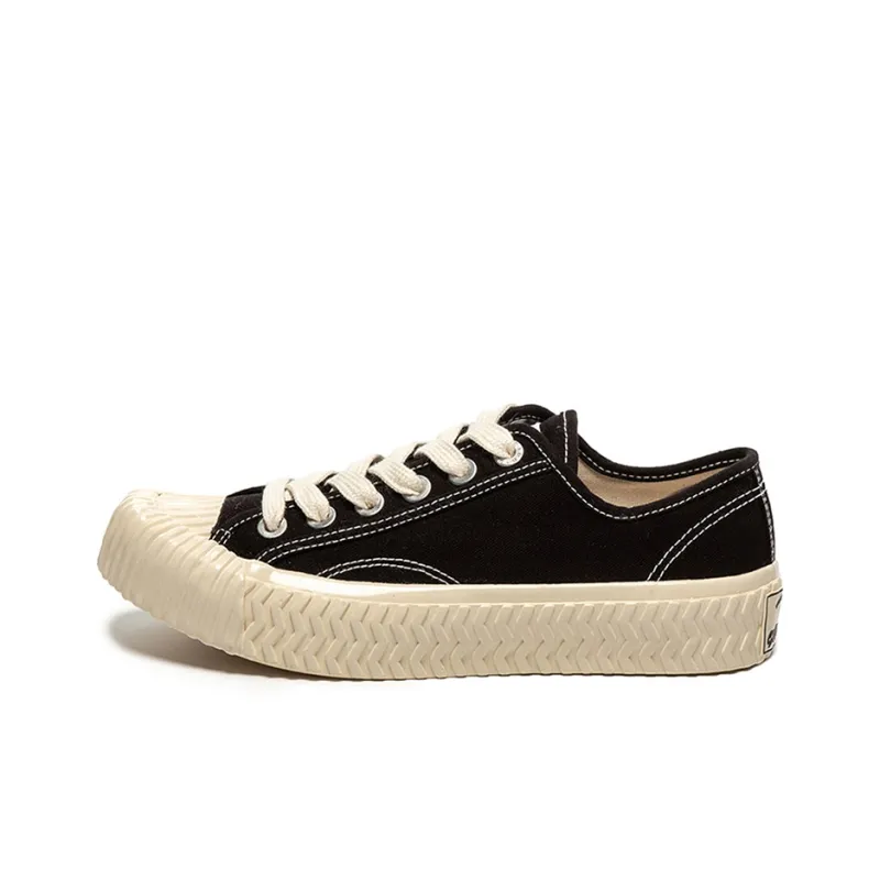 Excelsior Canvas Shoes Unisex Low Top Black White-0