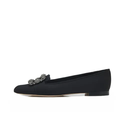 MANOLO BLAHNIK Wmns Marria Flat Shoes Black