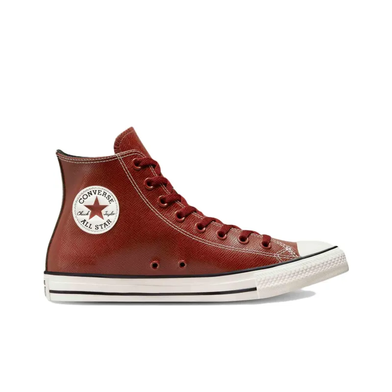 Converse Chuck Taylor All Star Anti-Slip And Wear-Resistant Coverage High-Top Canvas Shoes Unisex Burgundy-1