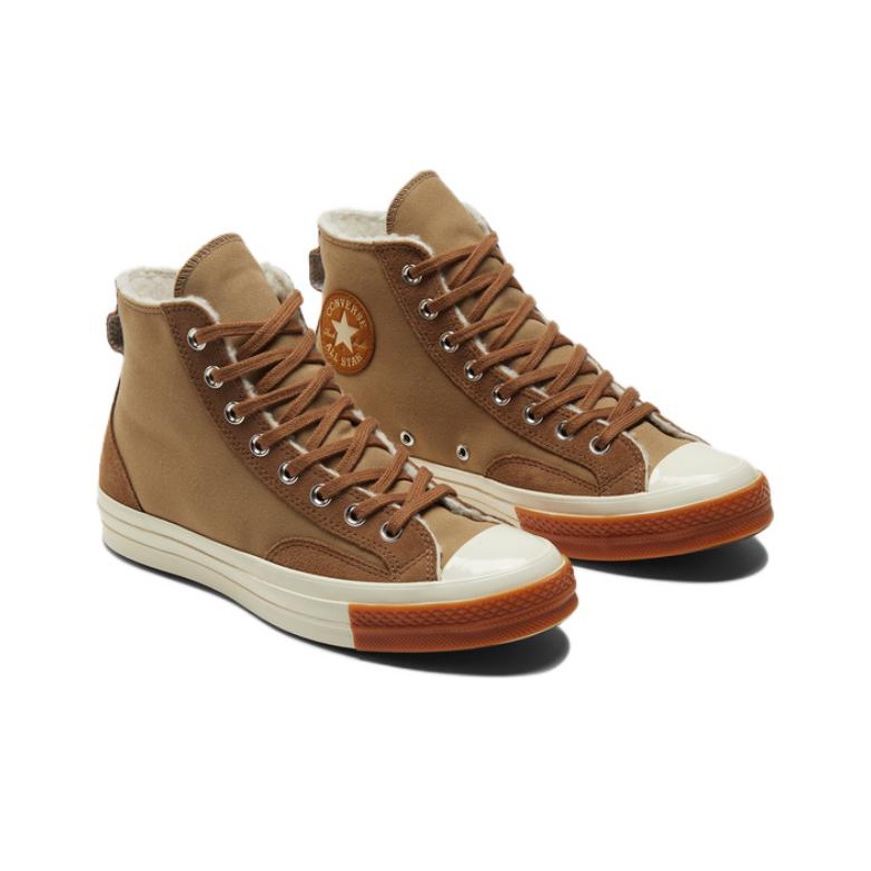 Converse leather khaki hotsell