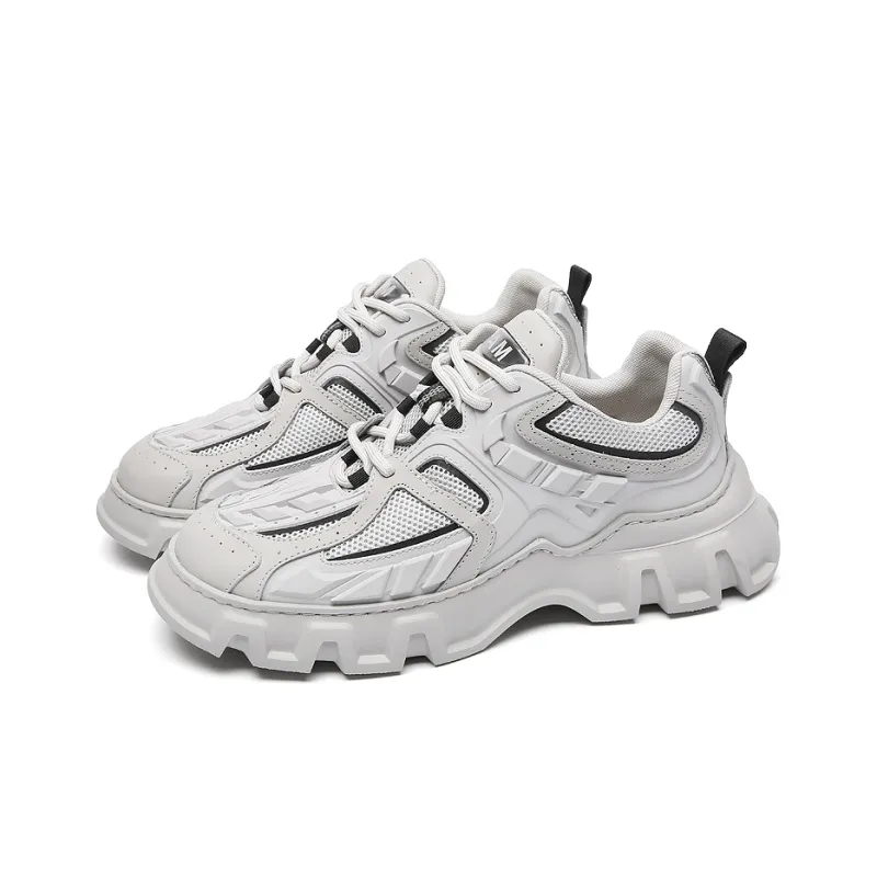 Anthony Miles Chunky Sneakers Men Low Top Gray-1