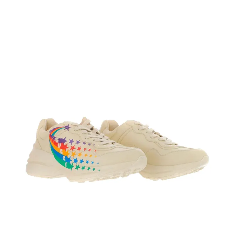 GUCCI Rhyton Low Top Chunky Sneakers Women's White Multicolor-2