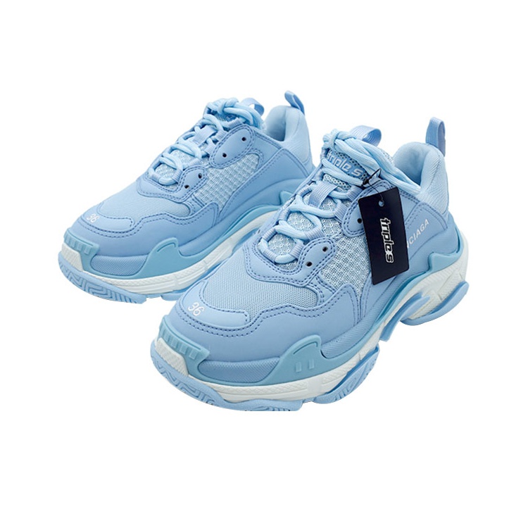 Balenciaga Women's Triple S Sneaker 'Light Blue' - POIZON Balenciaga Women's Triple S Sneaker 'Light Blue' - POIZON