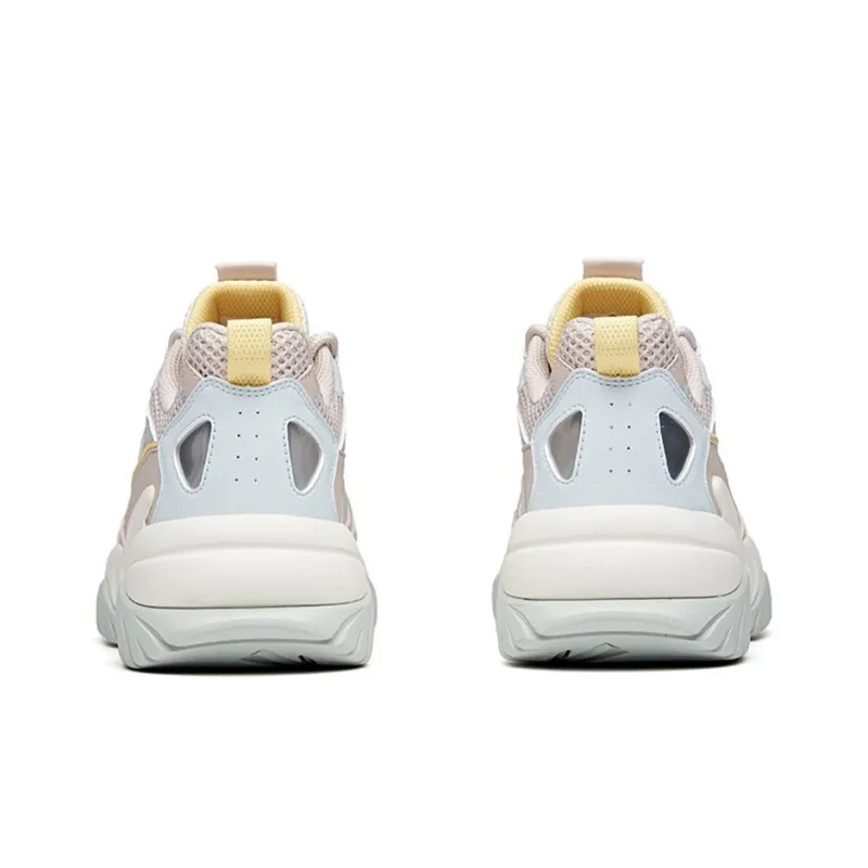 Anta Abrasion Resistant Breathable Low Top Chunky Sneakers Women's Lotus Gray-3