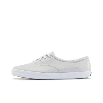 Keds Champion Denim Anti Slip Wear Resistant Low Top Canvas Shoes Women's Silver Gray