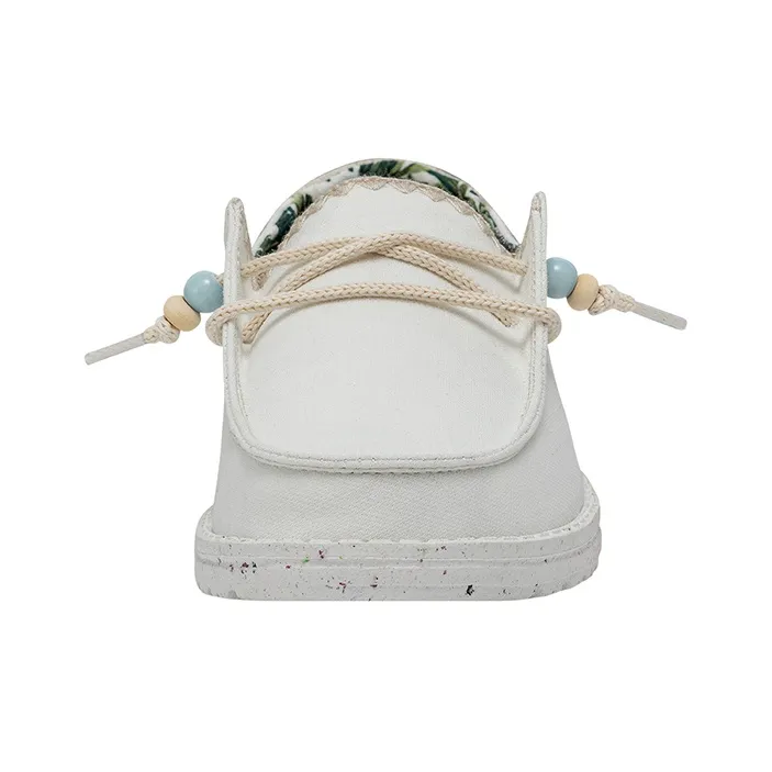 Heydude Canvas Shoes Women's Low Top Raw White-4