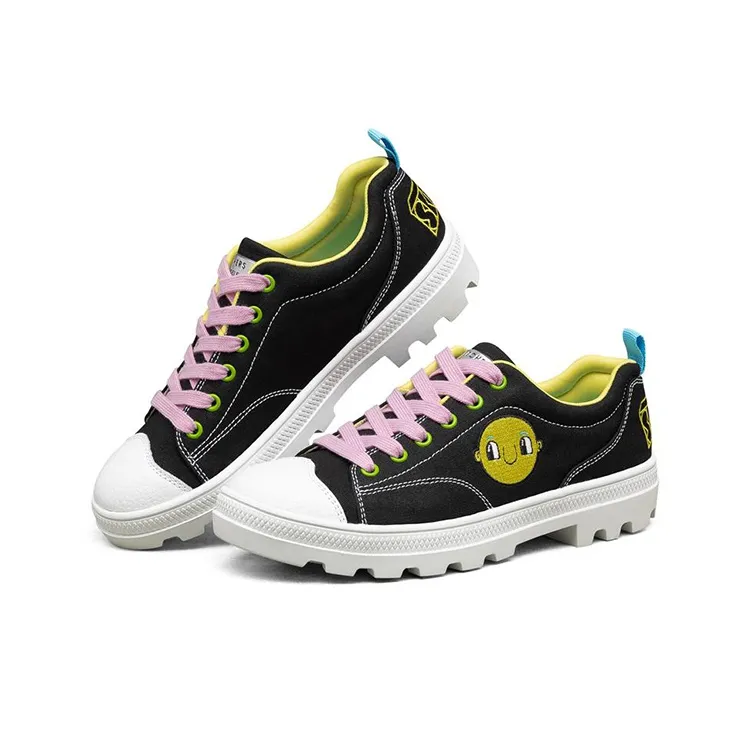 Skechers Jeremyville X Skechers Roadies Low Top Canvas Shoes Black Women's-2
