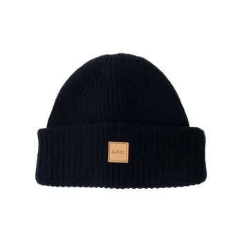 A.P.C Logo Patch Knitted Beanie