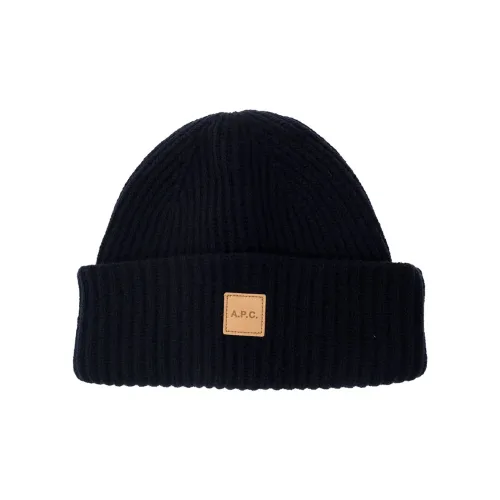A.P.C Logo Patch Knitted Beanie