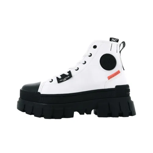 Palladium Canvas Shoes Women's High-Top White/Black