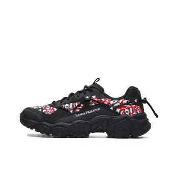 FILA Cat Claw HGT Cushioning Anti Slip And Wear Resistant Low Top Chunky Sneakers Women's Black