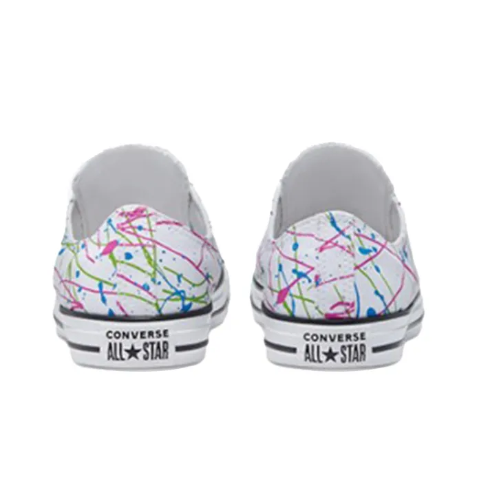 Converse Chuck Taylor All Star Anti-Slip Wear-Resistant Low-Top Canvas Shoes Unisex Paint White-4