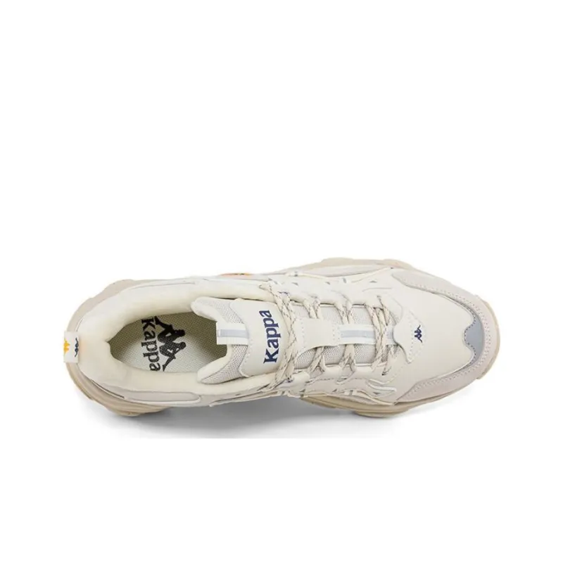 Kappa Navigator Series Non-slip Wear-resistant Shock Absorption Low-Top Chunky Sneakers Moon Gray-4