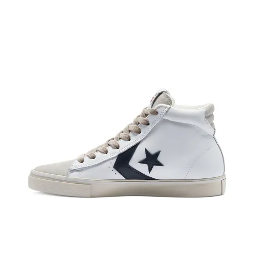 Converse Cons Pro Leather Canvas Shoes Unisex Mid-Top White/Blue