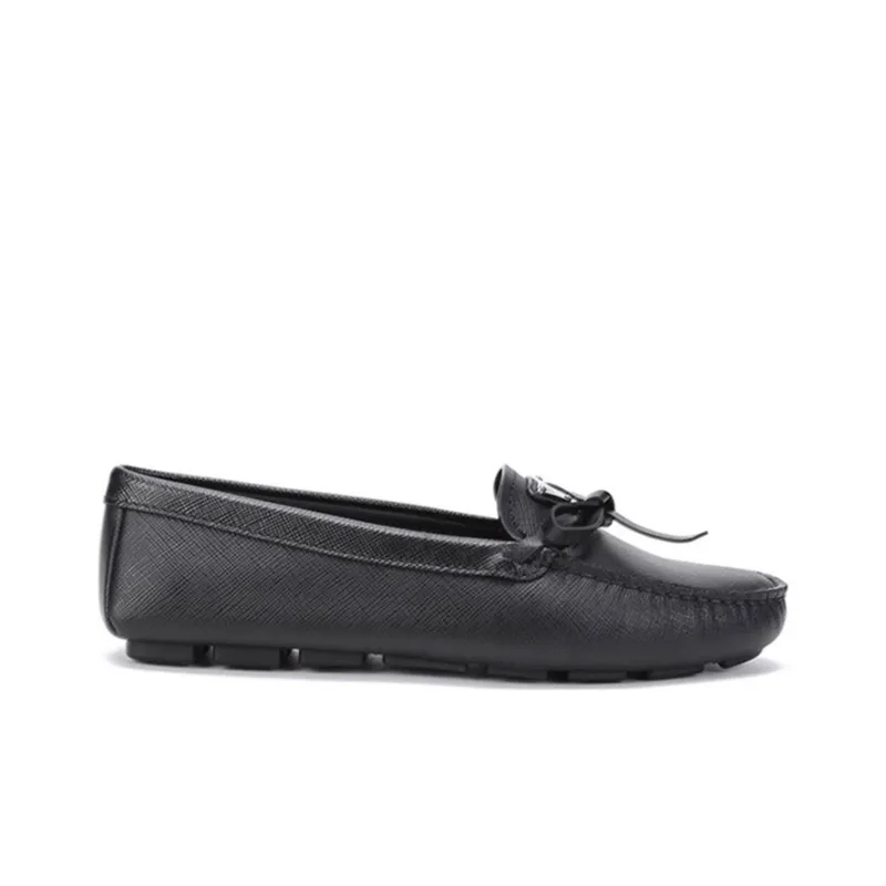 PRADA Saffiano Leather Driving Loafers 'Black' Women's-1