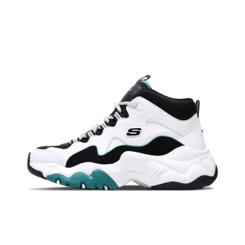 Skechers D'LITES 3.0 3.0 Anti Slip And Wear Resistant Breathable High Top Chunky Sneakers Women's White Green