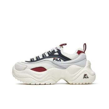 FILA FUSION Fila Pose Ray Flatform Chunky Shoes 'White Navy Red' Women's