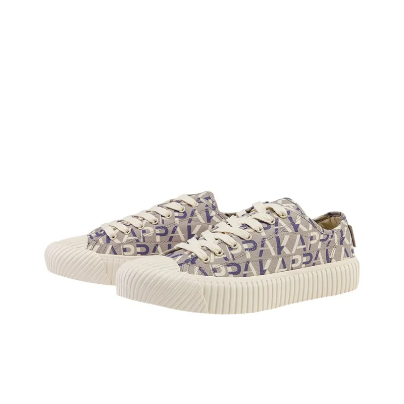Kappa Wear-Resistant Breathable Coverage Low-Top Canvas Shoes Unisex Volcanic Gray-2