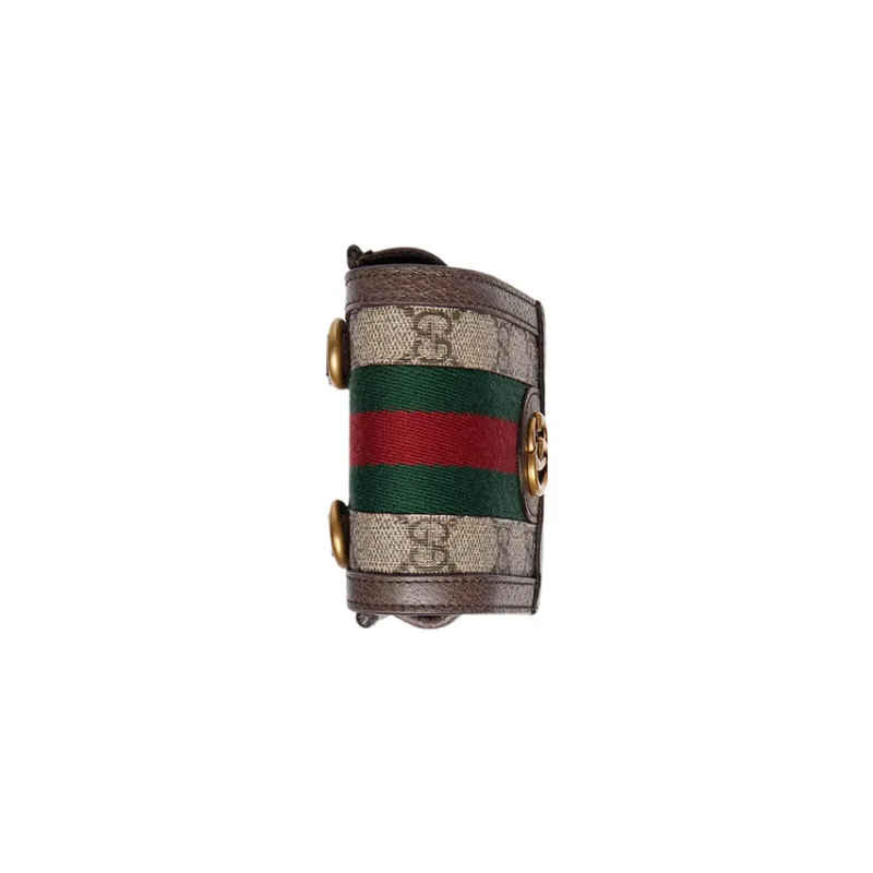 GUCCI Ophidia Canvas One Shoulder Crossbody Cell Phone Pouch Mini Men's Beige/Ebony-5