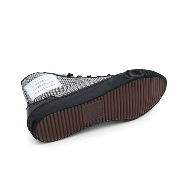 THOM BROWNE· High Top Canvas Shoes Women's Black-4