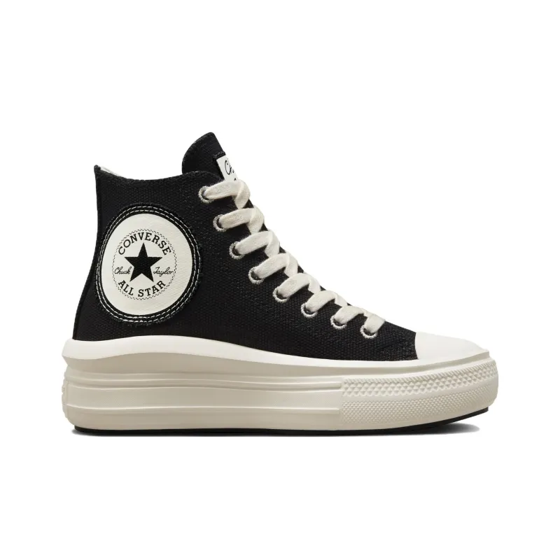 Converse Chuck Taylor All Star Move Anti Slip Wear Resistant High Top Canvas Shoes Women's Black-1