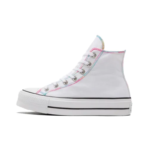 Converse All Star Lift Canvas Shoes Women's High-Top Dazzling/White