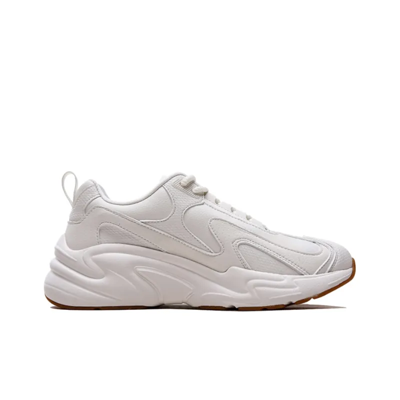 XTEP Chunky Sneakers Women's Low Top Beige-1