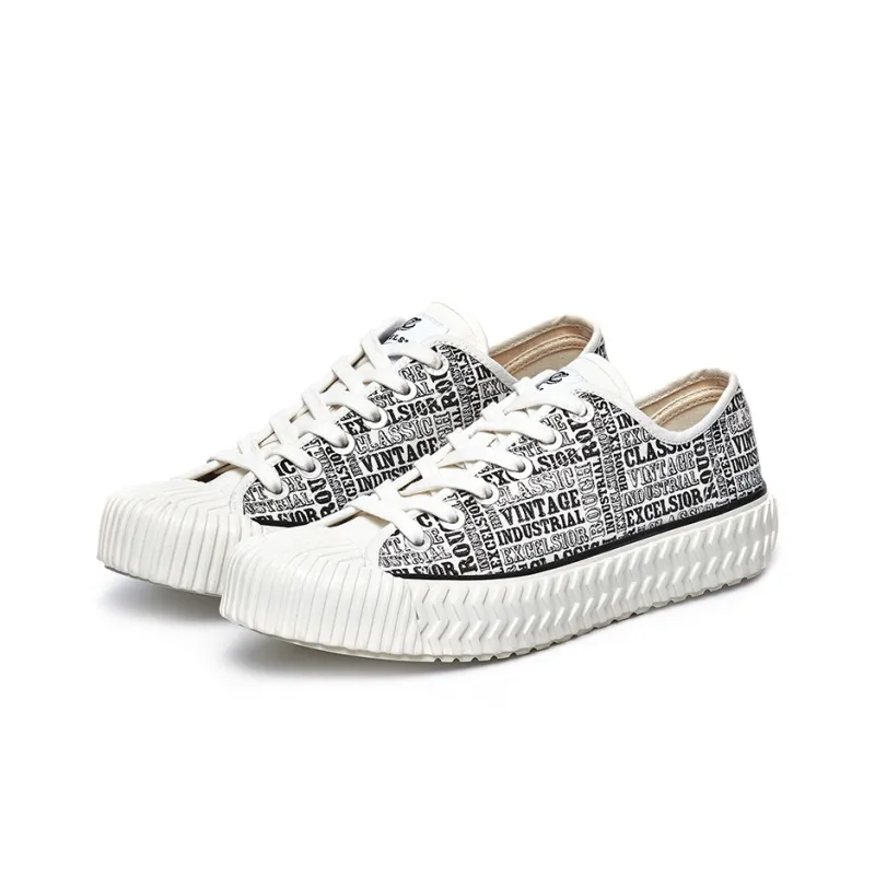 Excelsior Canvas Shoes Unisex Low Top Steam White-1