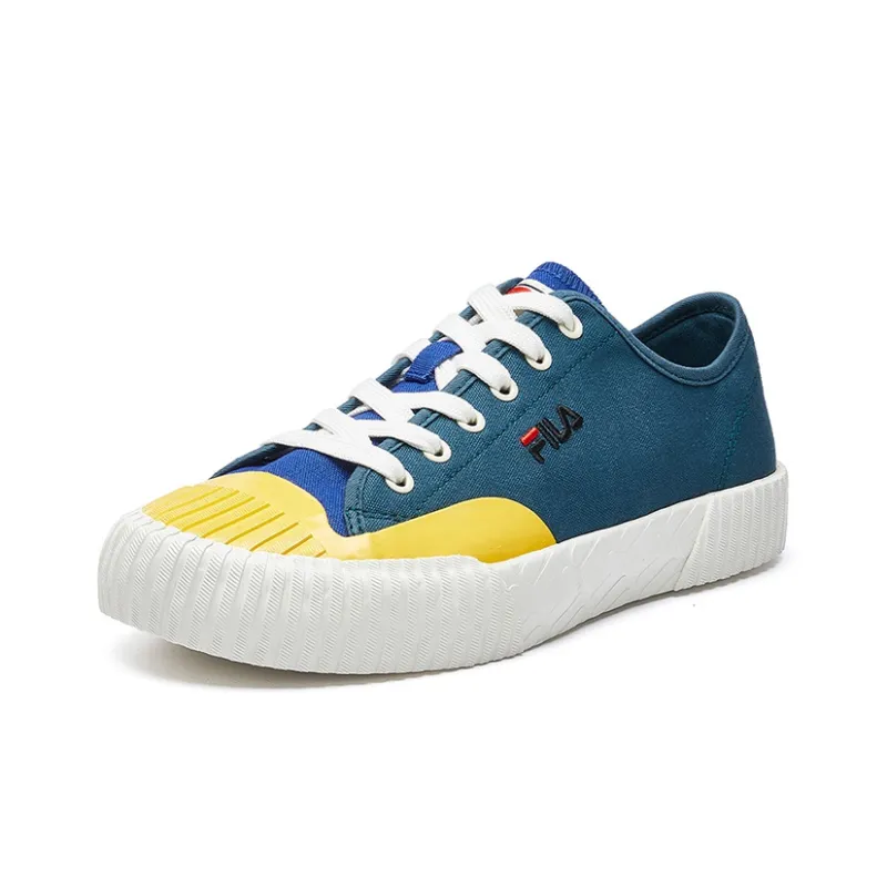 FILA FUSION Carve Anti-Slip And Wear-Resistant Breathable Low-Top Canvas Shoes Men's Western Green-1
