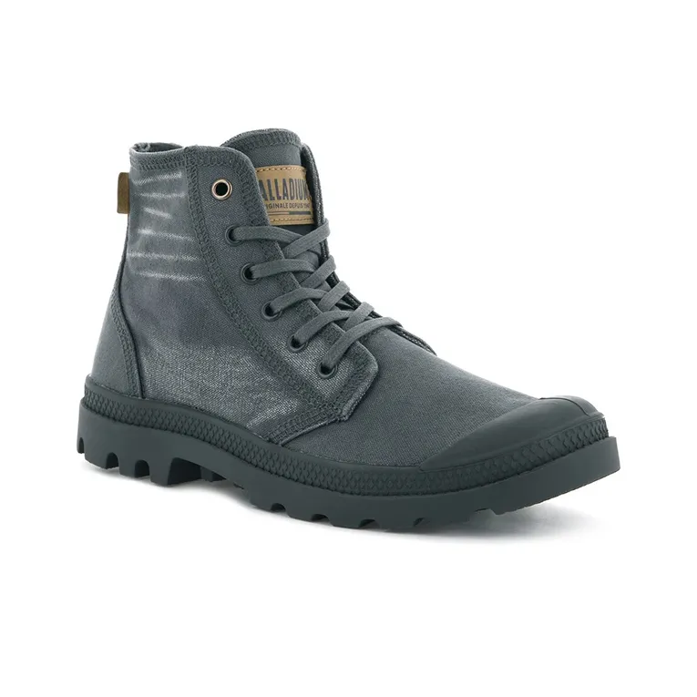 Palladium Palladenim Anti Slip Wear Resistant Breathable Lightweight High Top Canvas Shoes Unisex Navy Blue-2