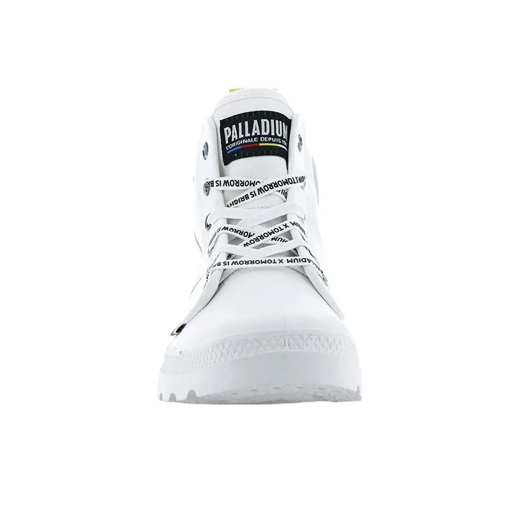 Palladium Pampa Dare REW FWD Anti Slip And Wear Resistant Breathable High Top Canvas Shoes Unisex White-3