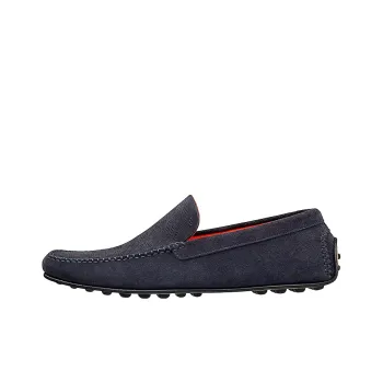 HERMES Come Casual Single Shoes Men's Deep Denim