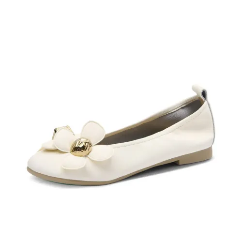 CAMEIDO Women's Casual Shoes Women's Ecru