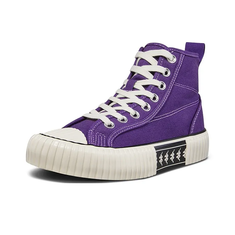 Kappa Anti-Slip Wear-Resistant High-Top Canvas Shoes Unisex Brazilian Berry-1