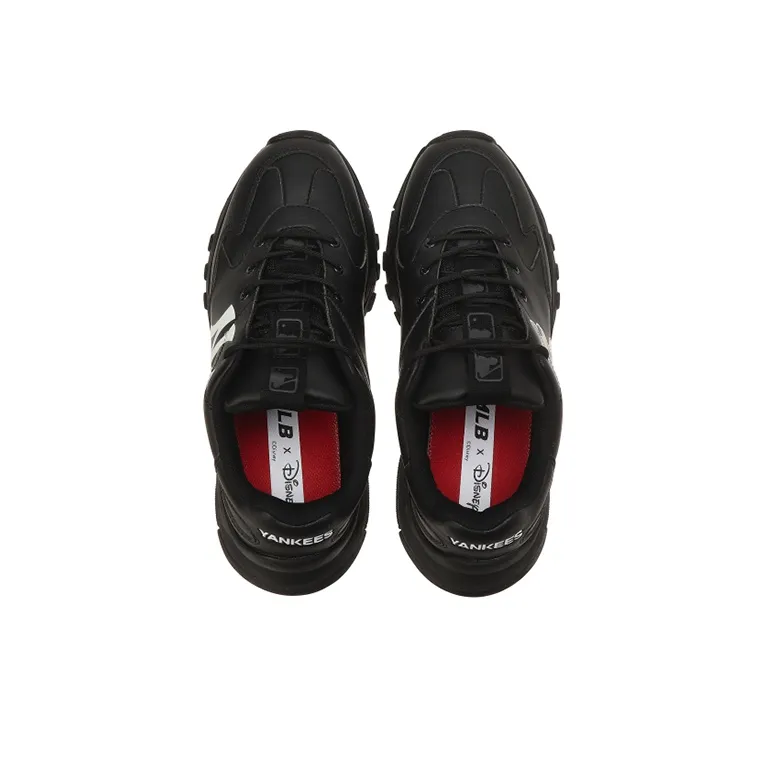 Disney x MLB Big Ball Chunky Cushioned Slip Resistant Lightweight Low Top Chunky Sneakers Unisex Black-3