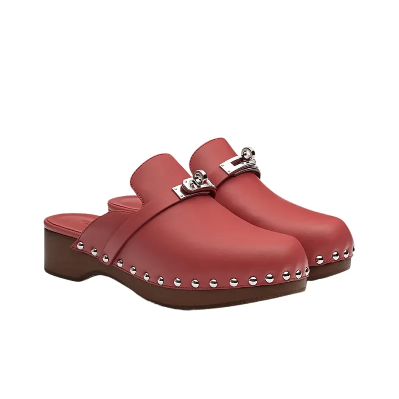 HERMES Carlotta Quiet Wrap-toe Slippers Women's Pink-1