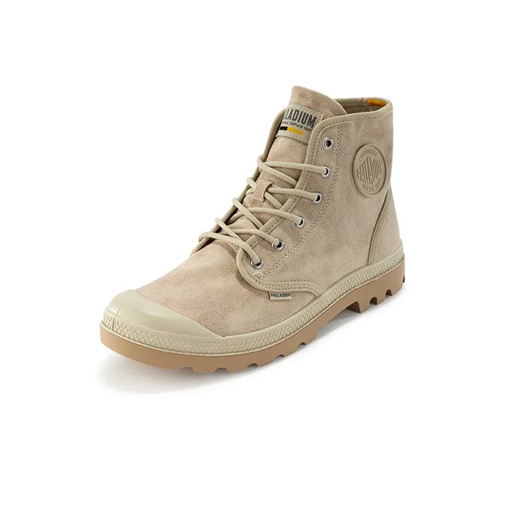 Palladium Pampa Anti Slip Wear Resistant Waterproof Breathable Cushioning High Top Canvas Shoes Unisex Desert-1