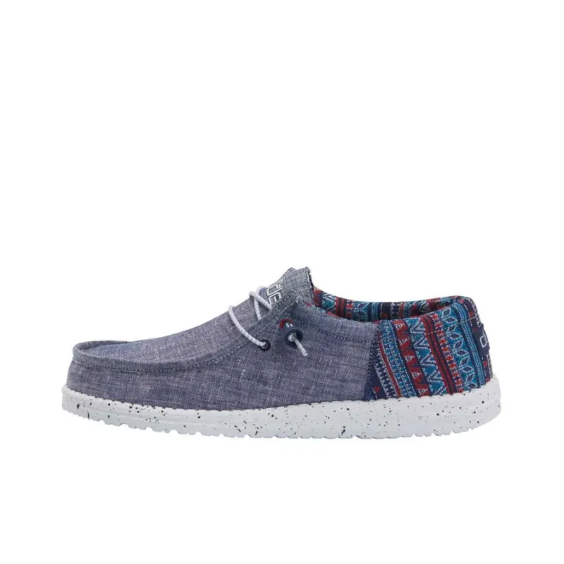 Heydude Men's Casual Shoes Men Low Top Denim Panel-0