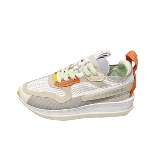 Kappa Chunky Sneakers Men Low-Top Off White/Orange