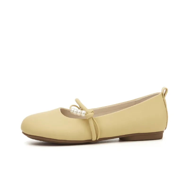 DAPHNE Casual Single Shoes Women's White Yellow-3