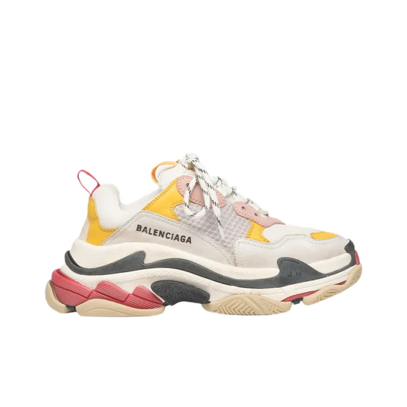Balenciaga Triple S Cream Yellow Red Women's-1